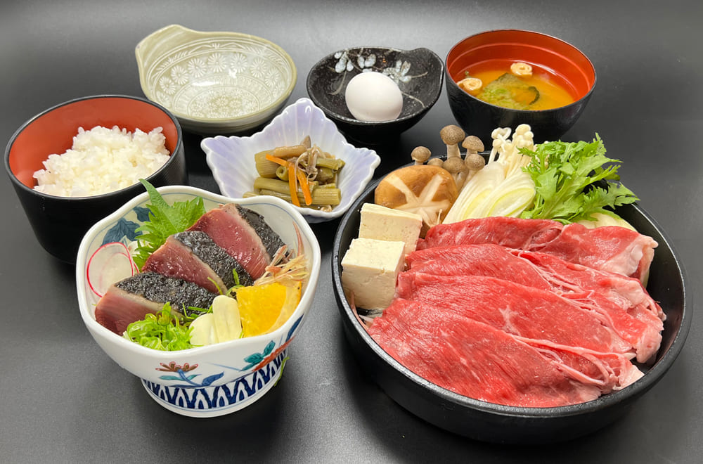 土佐赤牛のすき焼御膳